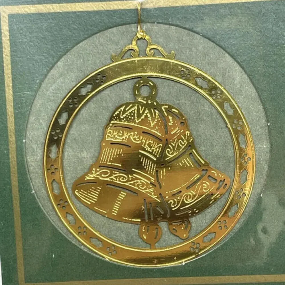 Readers Digest Brass Christmas Ornaments Set of 3‎ Vintage 1991 NEW